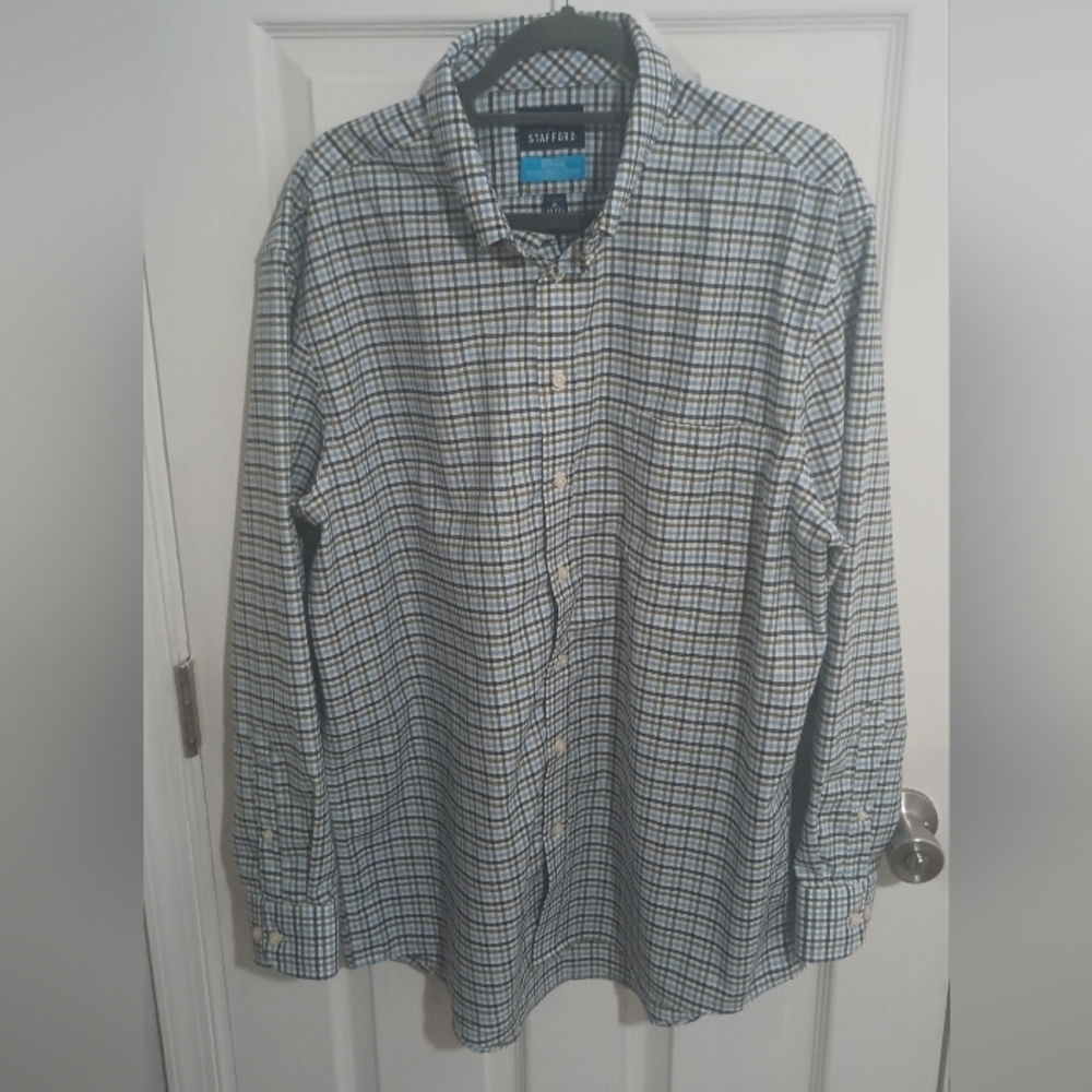 COPY - Stafford Blue Casual Button Down Shirt 31